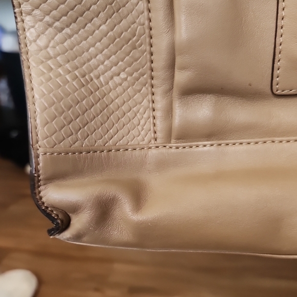 Coach Charlie Embossed Python Leather Tote Luxury Bag Old Money Quiet Luxury - Picture 12 of 16